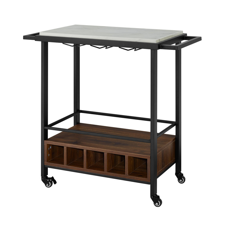 Serving Cart, White Marble