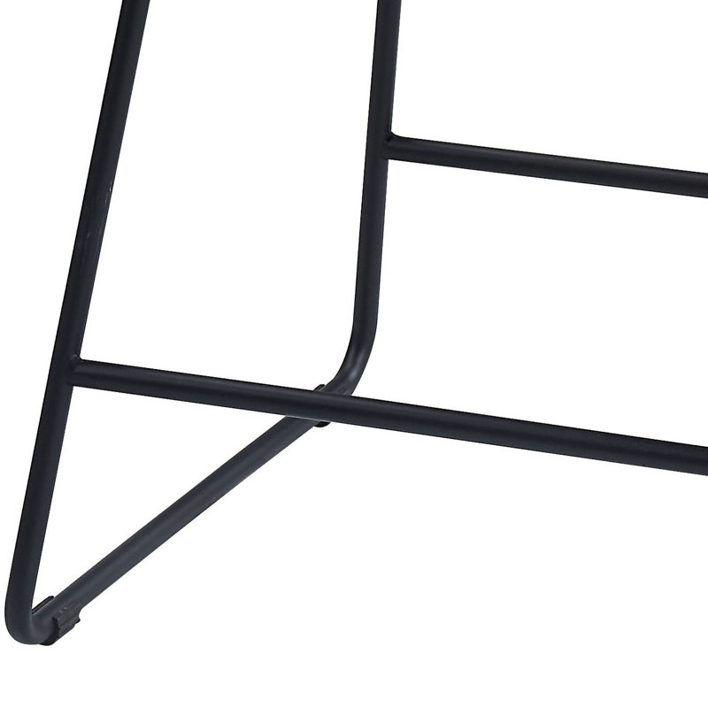De 2 chaises modernes à hauteur de comptoir - brun noir, base en traîneau, cuir synthétique, dossier et siège de siège ventilés, revêtement en cuir, expérience confortable