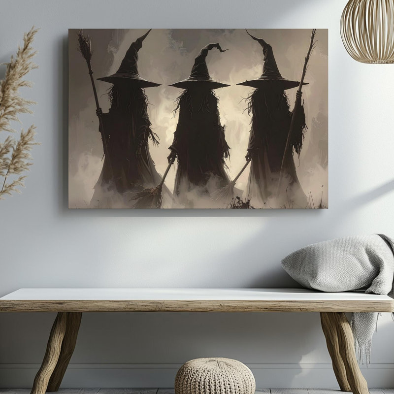 Witch Coven In Brouillard Minimalist, H 9 po x l 12 po