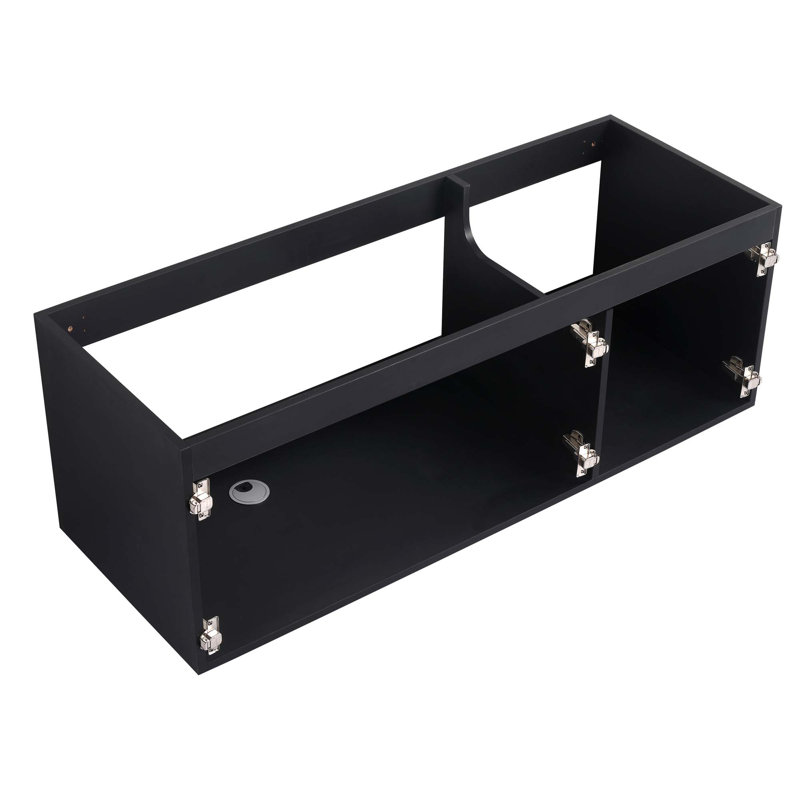 Meuble-lavabo flottant mural et porte d'armoire à fermeture en douceur