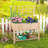Jovonne Wood Raised Garden Bed with Trellis