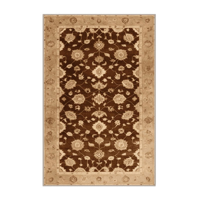 Machine Washable Overdyed Brown Area Rug