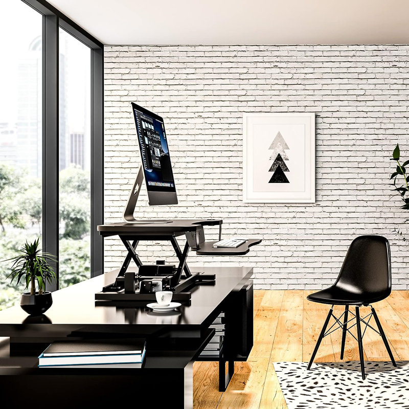 VersaDesk 36" Power Pro White Electric Standing Desk Converter