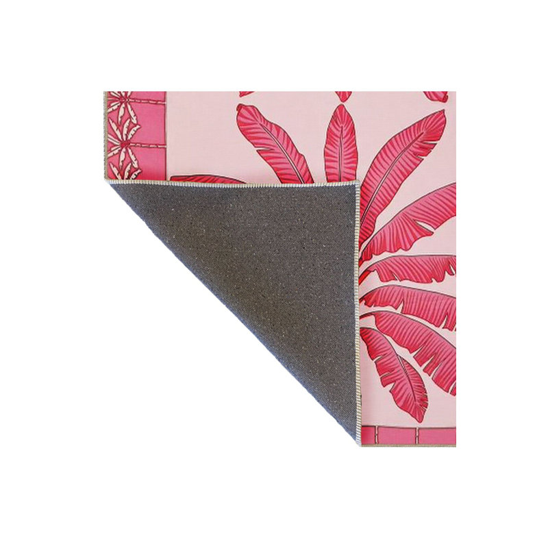 Tapis rose lavable à la machine, Sous-tapis rectangulaire 5 pi 1 po x 7 pi 7 po inc