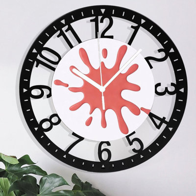 Horloge murale ronde en fer 10 po avec mouvement à quartz silencieux, chiffres arabes, impression UV