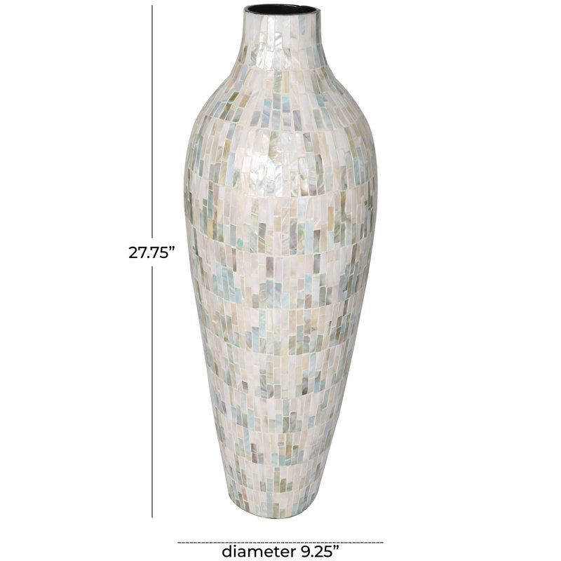 Basnett Handmade Mother Of Pearl Table Vase