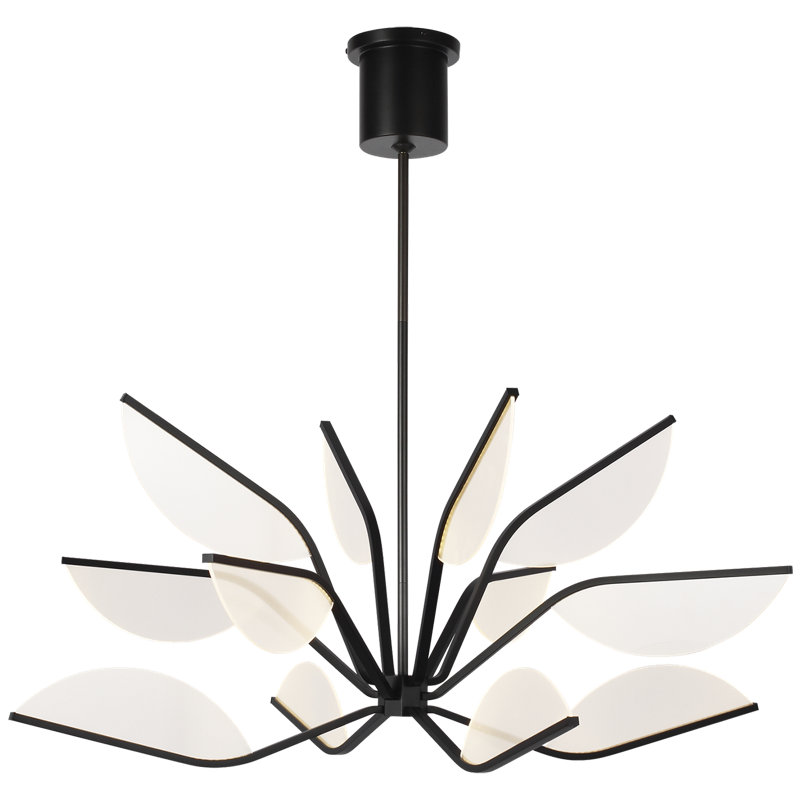 Belterra 38 Chandelier, Matte Black, 22.5" H x 38" W x 38" D