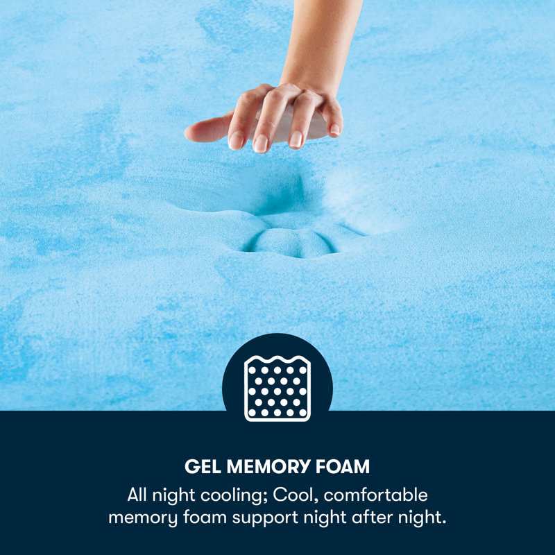 Queen White Gel Memory Foam Innerspring Mattress