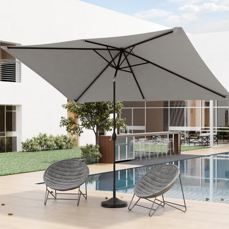 Parasol de terrasse 6,5 x 10 pi, Gris