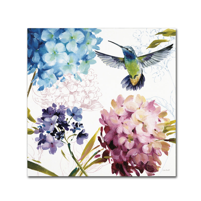«Spring Nectar Square III» par Lisa Audit - reproduction d'art sur toile, H 24 po x l 24 po x P 2 po