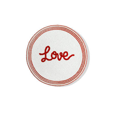 Ensemble de table perlé « Amour écrit »