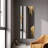Antique Gold Foiled Icicles on a Frameless Rectangular Wall Mirror,48"x20"