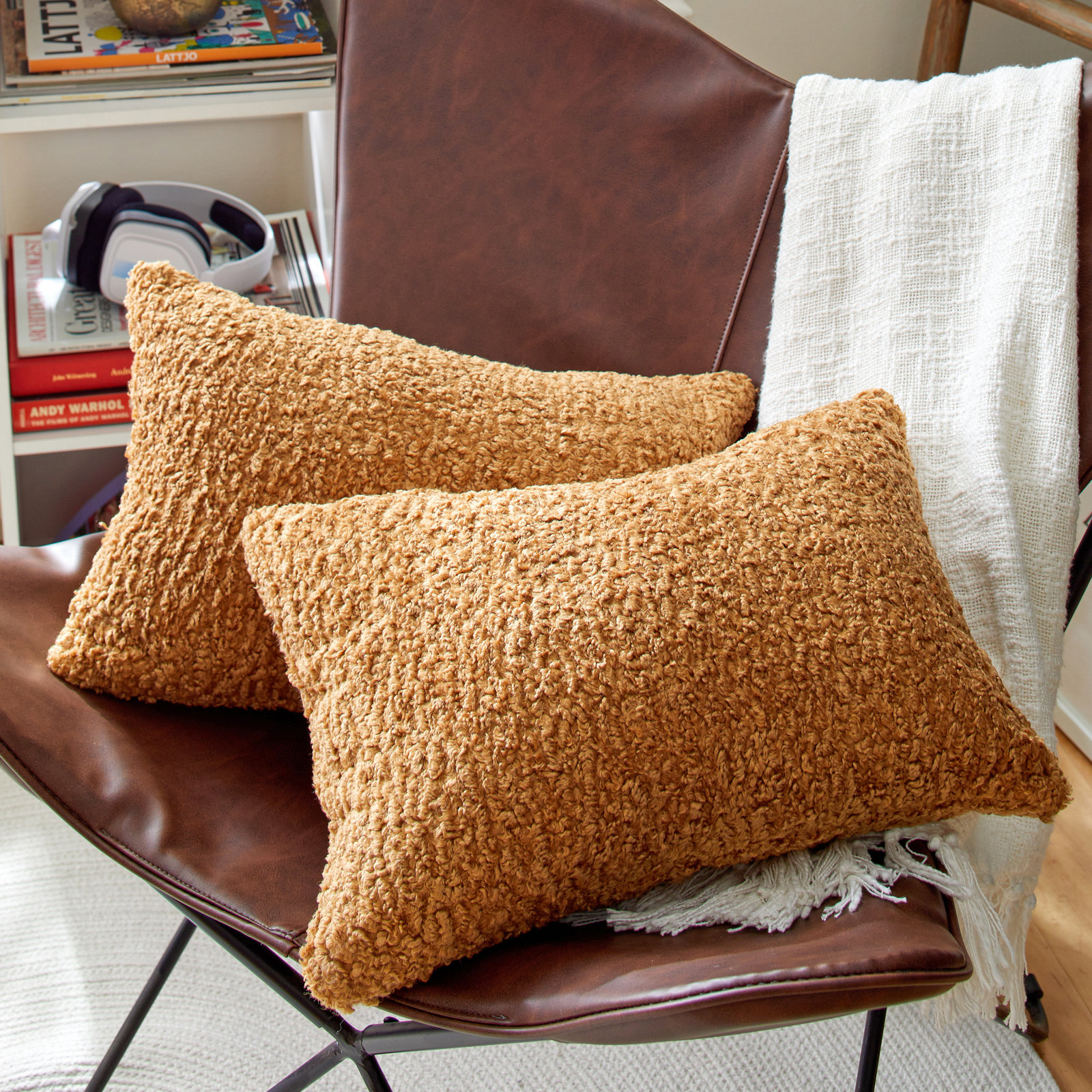 Zavia Lumbar Throw Pillow, Zazzle Camel, 16" x 26"