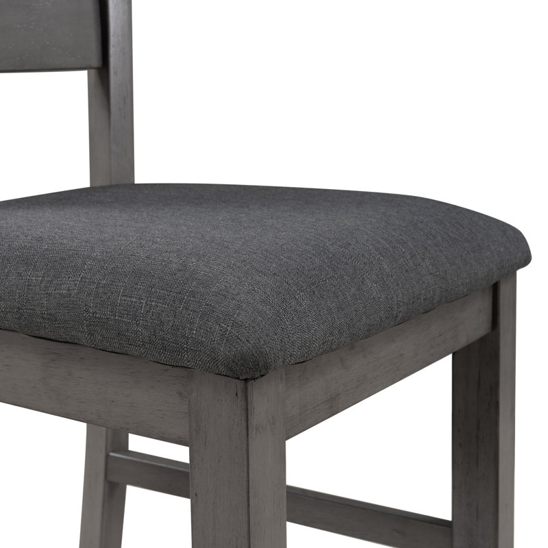 Angeline Dining Room Table and Chairs with Bench, Rustic Wood Dining Set, Set of 6,dining table set,dining room set, Grey