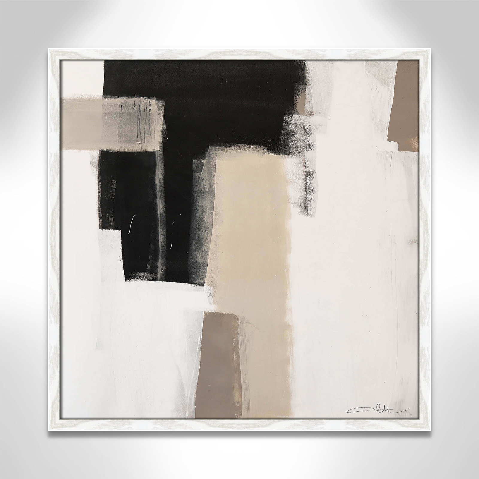 Earth Scapes I-A Print by Casa Fine Arts, 23.5" H x 23.5" W x 1.25" D, White Slim Framed