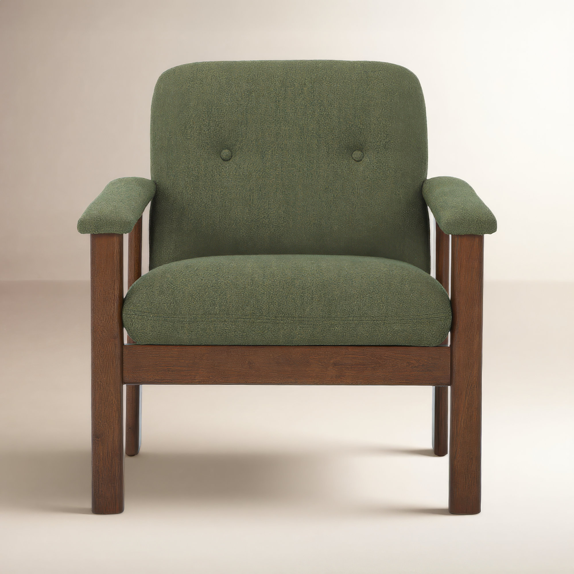 Ellington Upholstered Lounge Chair, Green Basketweave