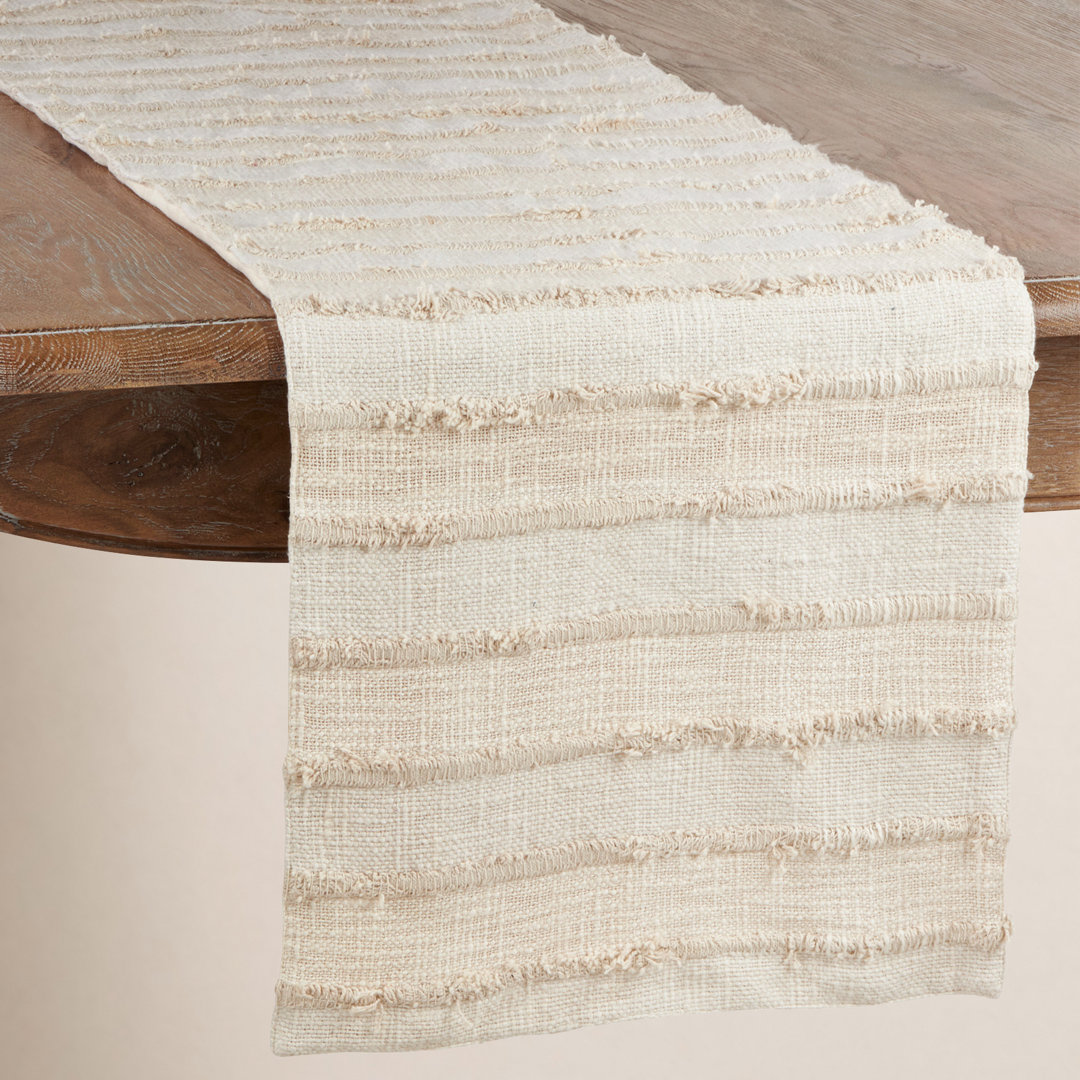 Valentina Fringe Striped Long Table Runner Joss & Main