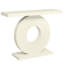 Console blanche 40 po avec base géométrique sculpturale 40 po-671487239