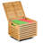 Bamboo Rolling File Storage Organizer Box