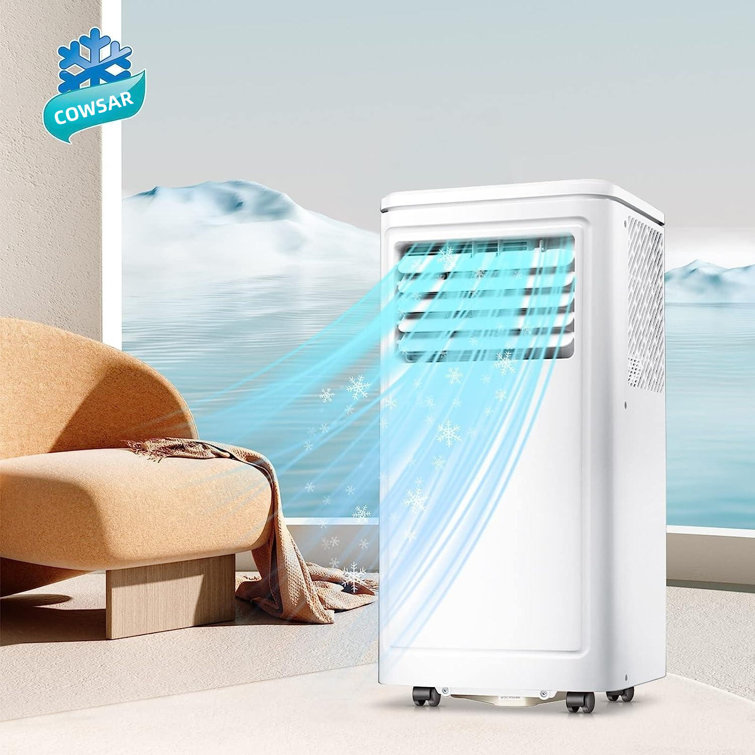 COWSAR 3 in 1 8000 BTU Portable Air Conditioner for 270 Sq. Ft. with Remote  Included for Bedroom, Garage, Office