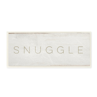 «Snuggle Text Minimal Distress Beige Paint» par Daphne Polselli - impression d'art graphique