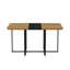 Ensemble de table de salle à manger 7 pièces rectangulaire, plateau de table fixe en grain de bois bicolore et triamine noire avec 6 chaises en velours beige, ensemble de table de cuisine moderne pour 6 personnes, idéal pour les petits espaces, apparte-415017761-415017758