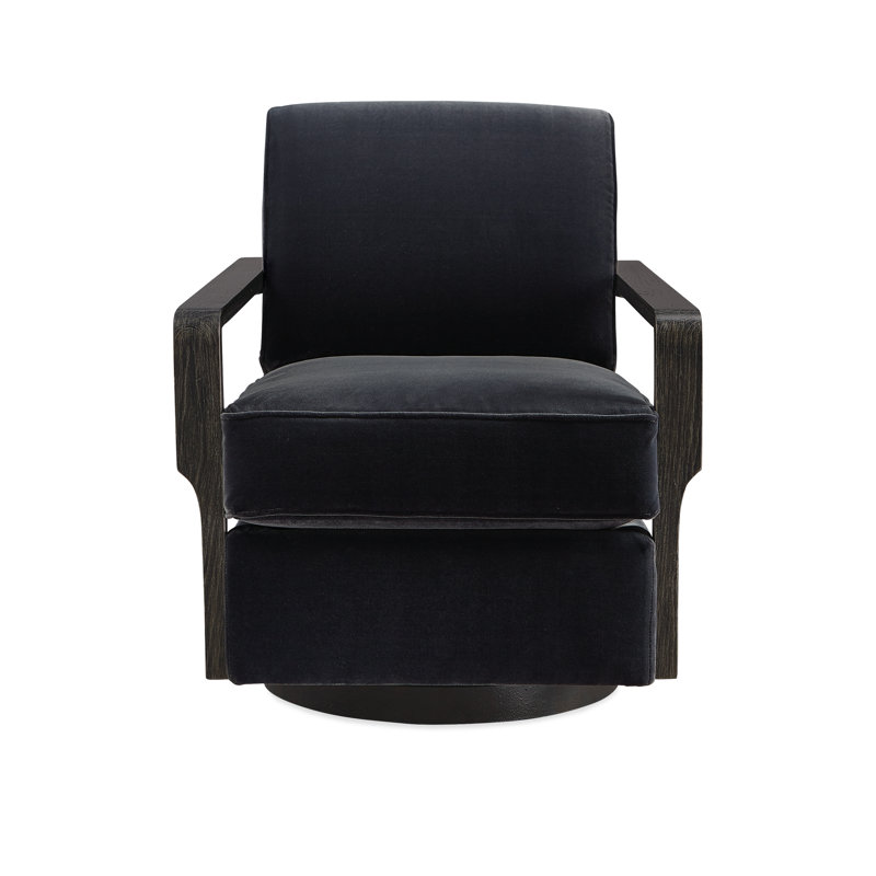 Modern Remix Velvet Swivel Armchair