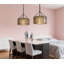 Luminaire suspendu moderne avec abat-jour tambour cylindrique avec abat-jour en verre blanc irrégulier, luminaire suspendu 4 lumières pour le vestibule de la cuisine de la salle à manger