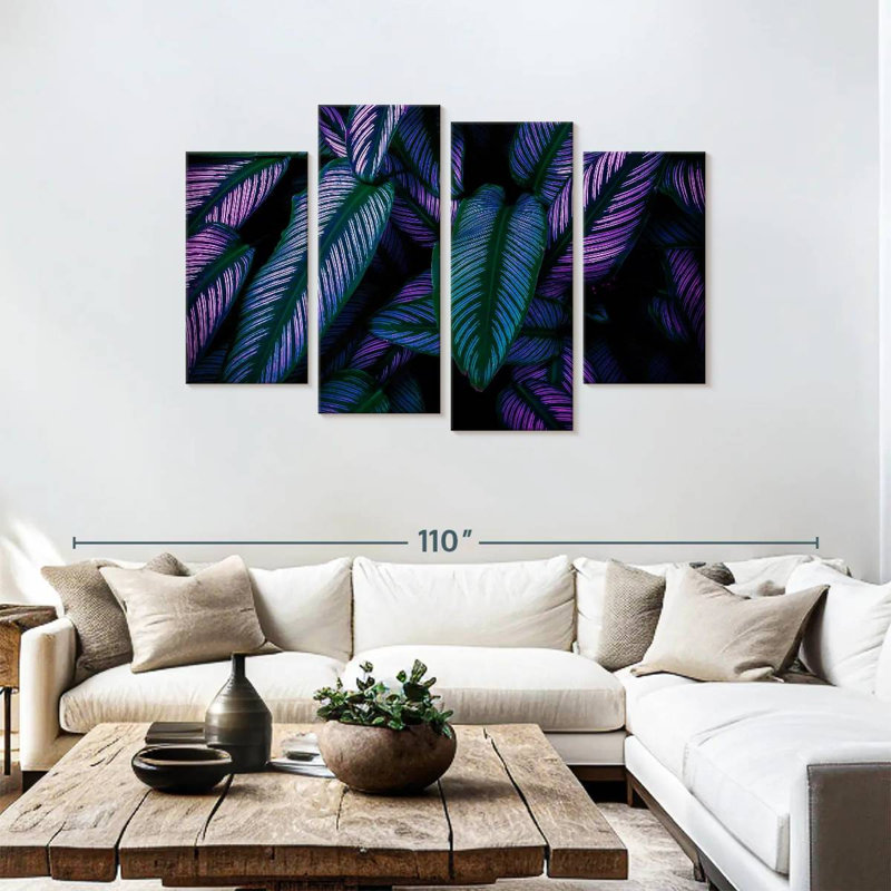 Harnek Fluorescent Leaves, 48" H x 75" W