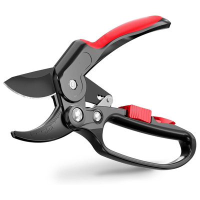 Ratchet Pruning Shears, Garden Clippers With 3x Cutting Power, Scissors For Roses, Flowers, Hedges, Stems