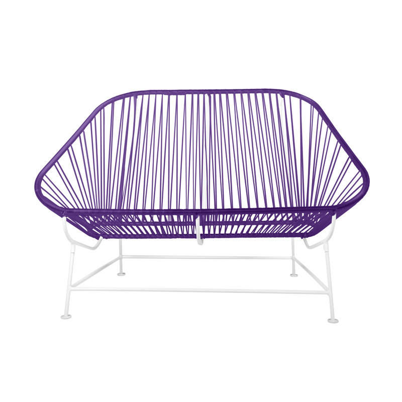 InLove Indoor/Outdoor Handmade Loveseat, Purple/White