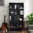 Bookcase With Cabinet, Bookshelf With Doors&Honey