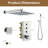 3 Functions 12" Wall Mount Thermostatic Shower System-119149787