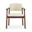 Chaise rembourrée avec accoudoirs (ensemble de 2)