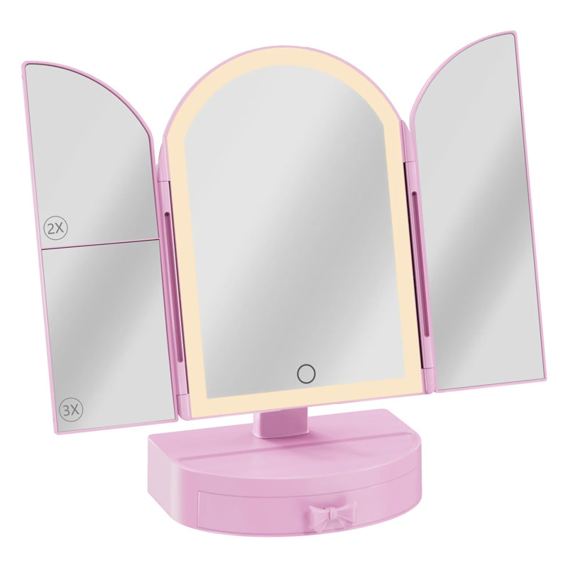 Miroir de maquillage à trois tons avec tiroir Darling Arch