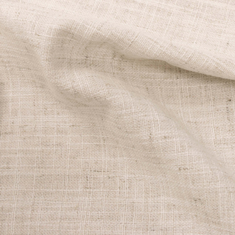 Lit capitonné standard à profil bas, Très grand californien, Lin classique talc
