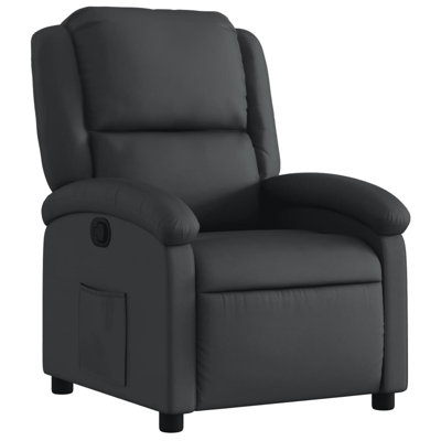 Bryndle Manual Recliner Chair, Adjustable Backrest/ Footrest, Real Leather by Latitude Run