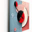 Horloge murale géométrique «Happy Flowers Of Rhyth» en rose et bleu III-99635534