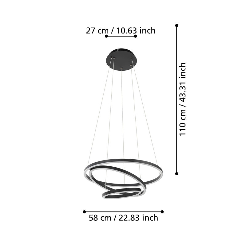 Kitson 1 - Light Geometric Pendant, Matte Black