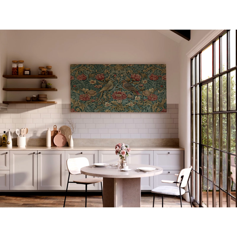 Art mural sur toile très grand William William - reproduction botanique et florale classique, H 16 po x l 32 po x P 1,5 po