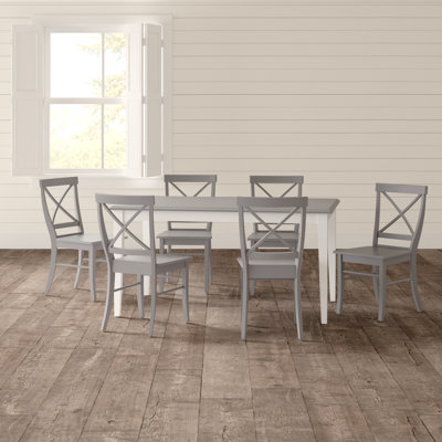 Lehigh Acres Solid Wood Top Four Leg Dining Set