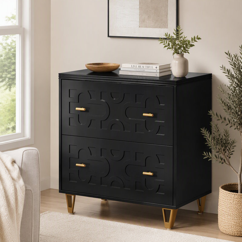 2-Drawer File Cabinet, Modern Storage Filing Cabinet Printer Stand