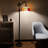 Tonsey Tiffany Floor Lamp Stained Glass Rose Flowers LED Bulb Included Gooseneck Adjustable 63"H