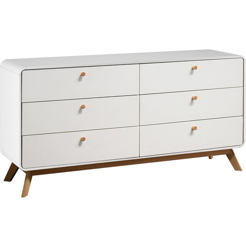 Allensby 150cm W 6 - Drawer Chest of Drawers, White