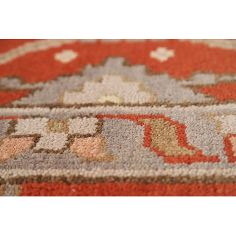 Tapis orange All-Over Oushak 9 x 12