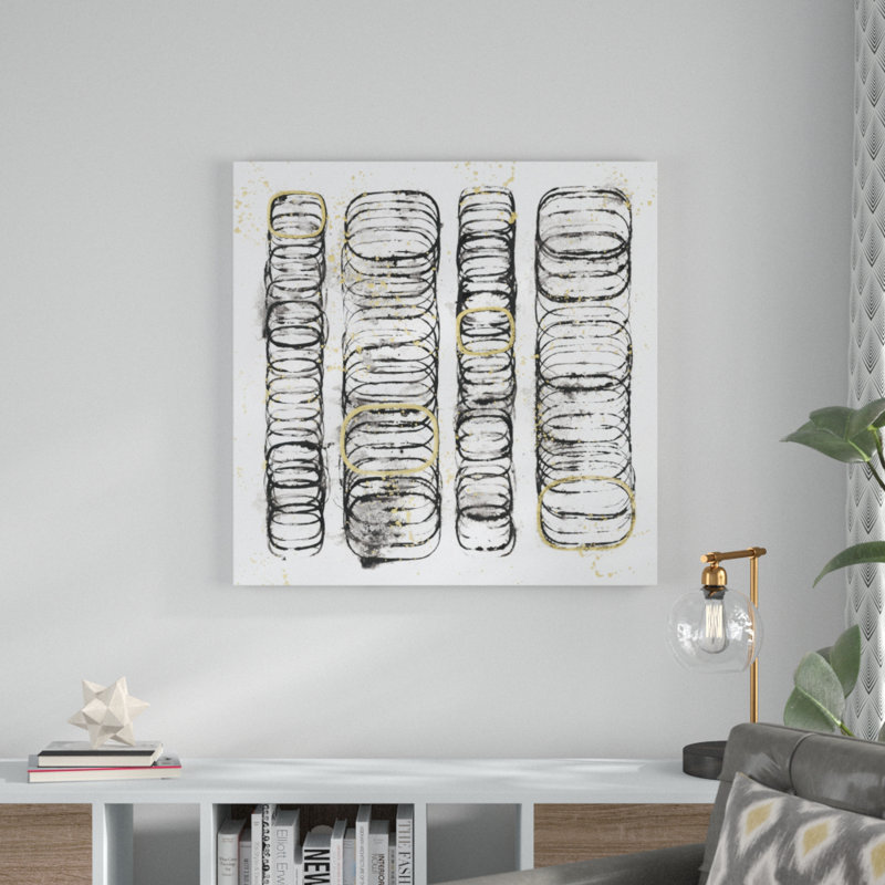 «Seismic Command IV», peinture sur toile, H 36 po x l 36 po