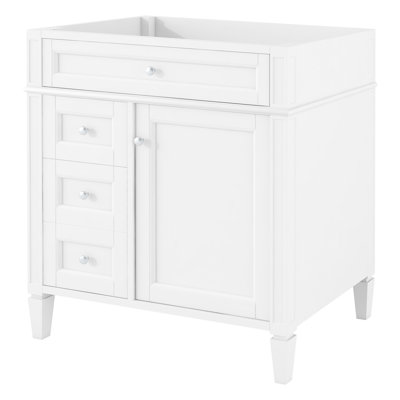 Meuble-lavabo de salle de bain 30 po sans lavabo supérieur, 2 tiroirs et 1 tiroir basculant, organisateur de porte d'armoire, tablette réglable, style minimaliste moderne, assemblage facile et meuble-lavabo en bois massif, design, texturé