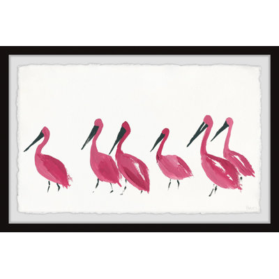 Bright Pink Flamingos by Parvez Taj - Single Picture Frame Print