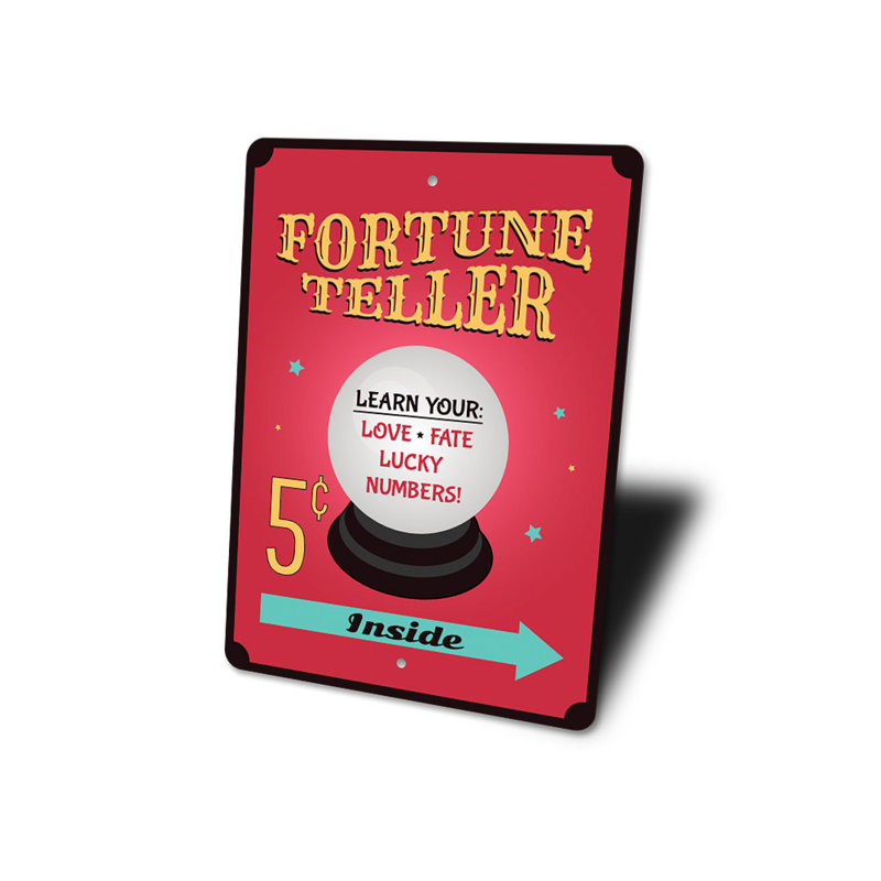 Enseigne Fortune Teller, H 18 po x l 12 po x P 0,06 po