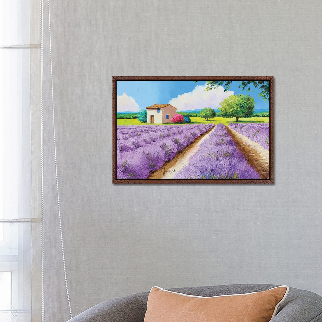 Haus mit blauen Fensterläden in der Provence